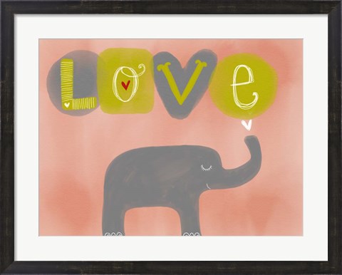 Framed Elephant Love Print