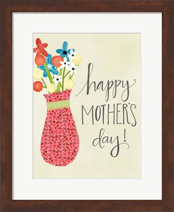 Framed Mother&#39;s Day Vase Print