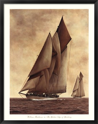 Framed Golden Age of Yachting-Adela, 1908 Print