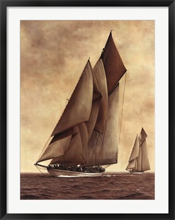 Framed Golden Age of Yachting-Adela, 1908 Print