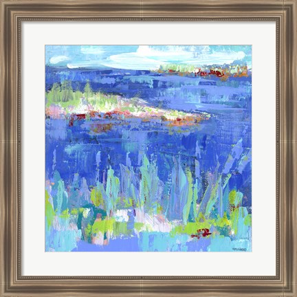 Framed Blue Series Serene Print