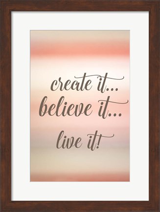 Framed Create It Print