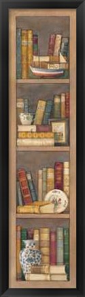 Framed Scaffale con Libri 1 Print