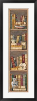 Framed Scaffale con Libri 1 Print