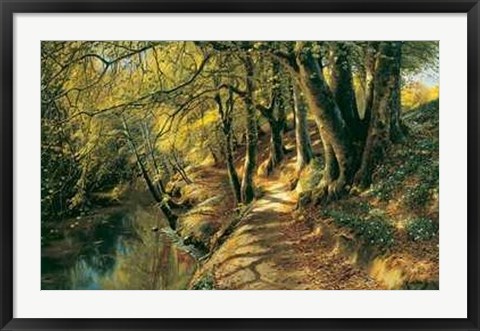 Framed River Landscape Print