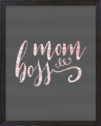 Framed Mom Boss - Pink Print