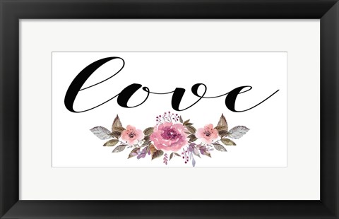 Framed Love with Floral Horizontal Print