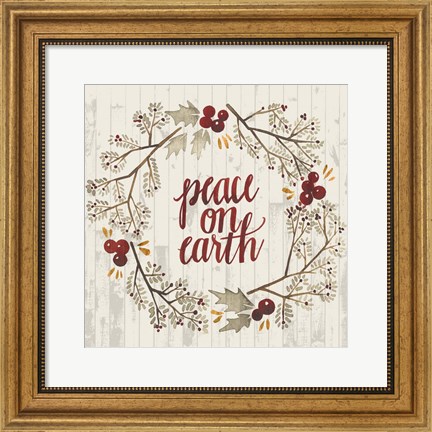 Framed Rustic Christmas V Print