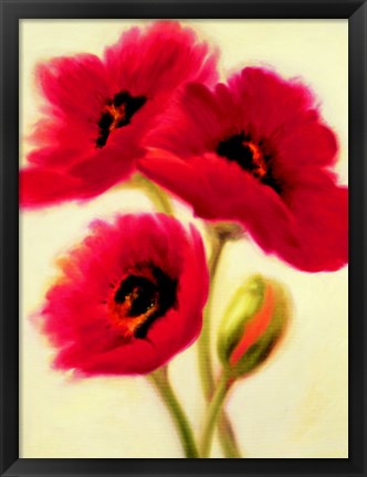 Framed Red Poppies Print