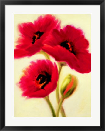 Framed Red Poppies Print