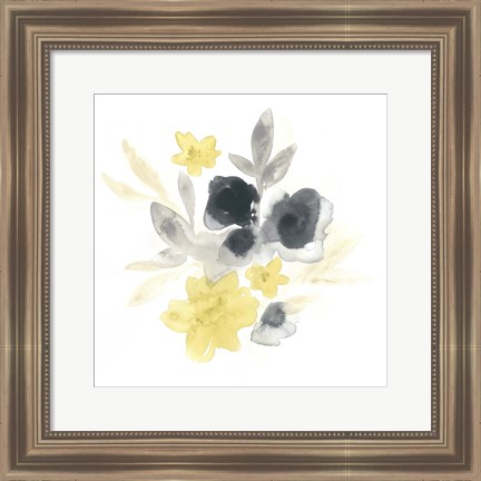 Framed Citron Bouquet I Print