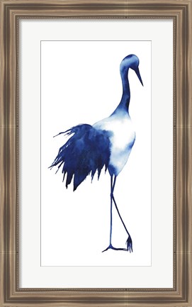 Framed Ink Drop Crane I Print