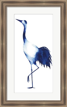 Framed Ink Drop Crane II Print