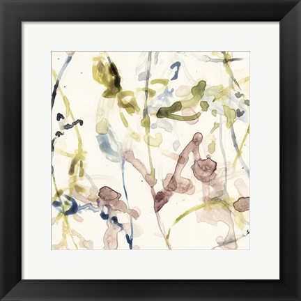 Framed Flower Drips III Print