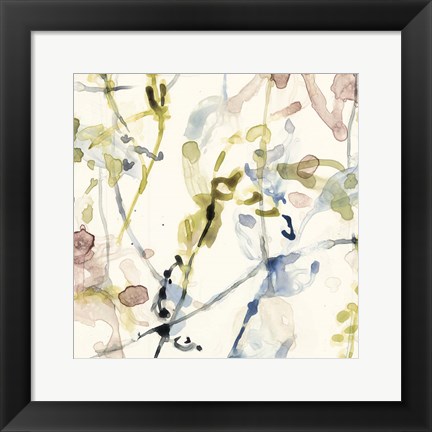 Framed Flower Drips IV Print