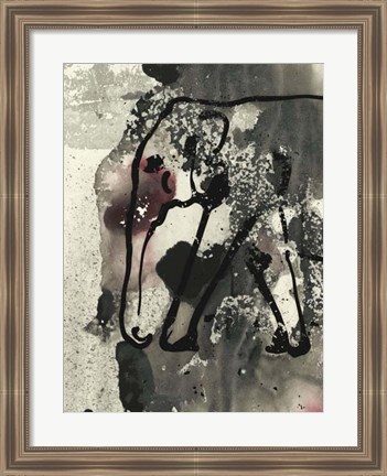 Framed Abstract Elephant II Print