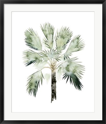 Framed Watercolor Palm of the Tropics I Print