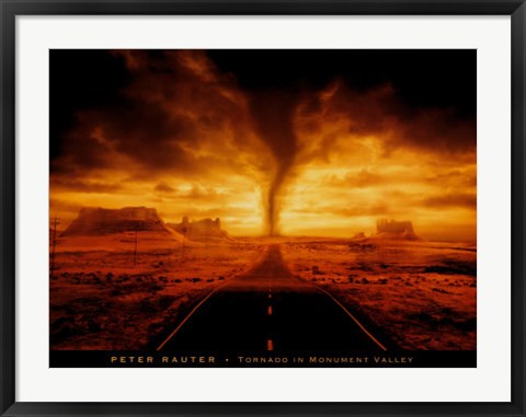 Framed Tornado in Monument Valley Print