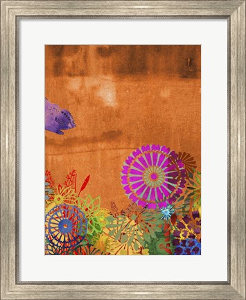 Framed Butterfly Panorama Triptych III Print