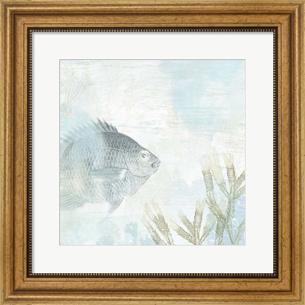 Framed Coastal Fresco I Print