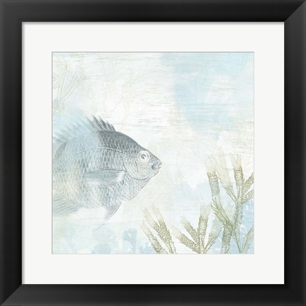 Framed Coastal Fresco I Print