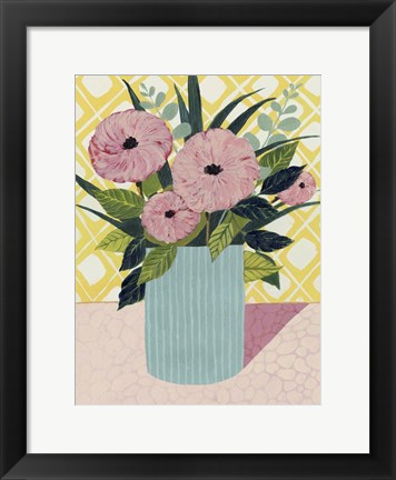 Framed Retro Bouquet I Print