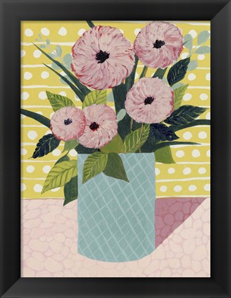 Framed Retro Bouquet II Print