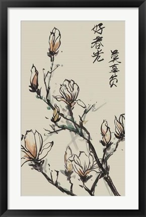 Framed Mandarin Magnolia I Print