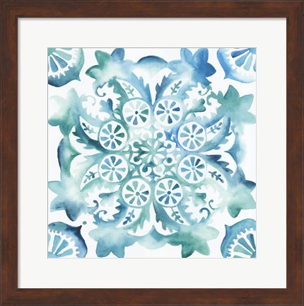 Framed Meditation Tiles II Print