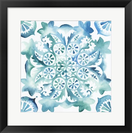 Framed Meditation Tiles II Print