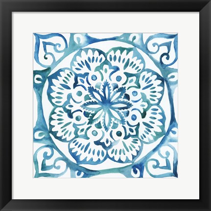 Framed Meditation Tiles III Print