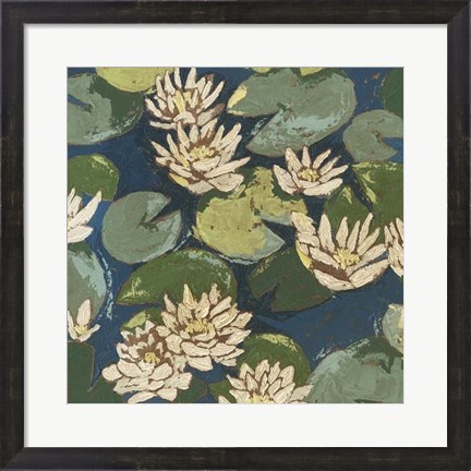 Framed Water Flowers II Print