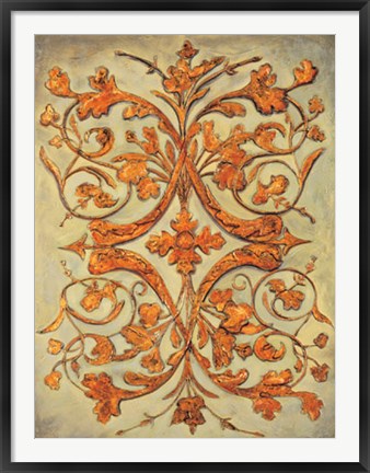 Framed Ornamental Scroll II Print