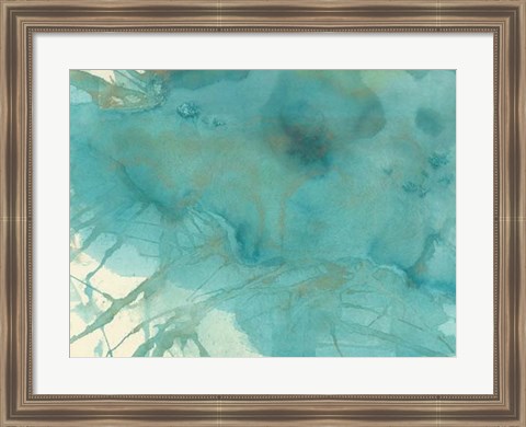 Framed Turquoise Moment I Print