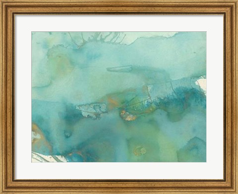 Framed Turquoise Moment III Print