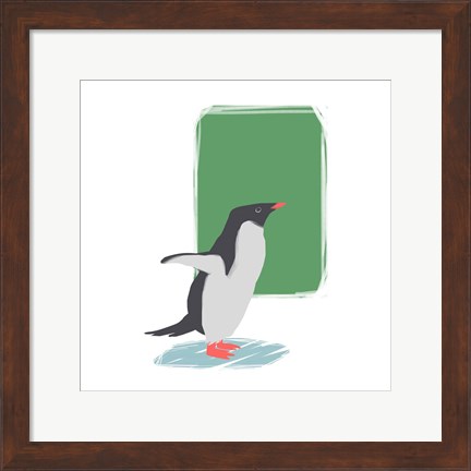 Framed Minimalist Penguin, Boys Part I Print