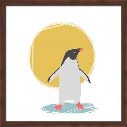 Framed Minimalist Penguin, Boys Part II Print