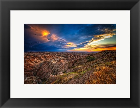 Framed Badlands after Storm #3 Print