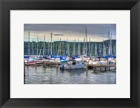 Framed Harbor at Watkins Glen Print