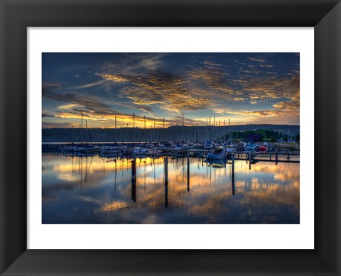 Framed Seneca Lake Sunrise Print