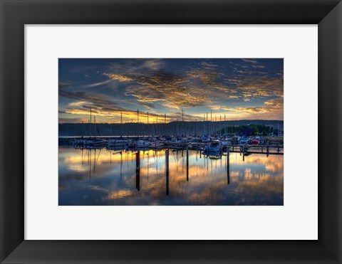 Framed Seneca Lake Sunrise Print