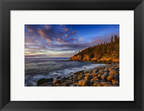 Framed Sunrise on Otter Cliffs #4 Print