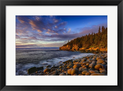 Framed Sunrise on Otter Cliffs #4 Print