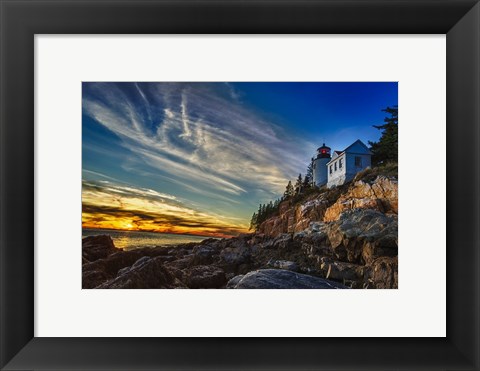 Framed Bass Harbor Lighthouse Print