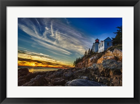 Framed Bass Harbor Lighthouse Print