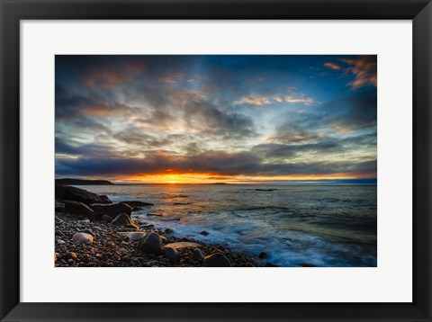 Framed Sunrise on Boulder Beach Print