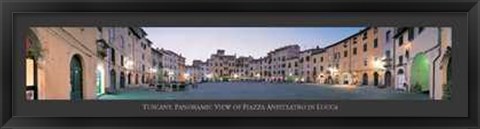 Framed Tuscany Panoramic View of Lucca Print