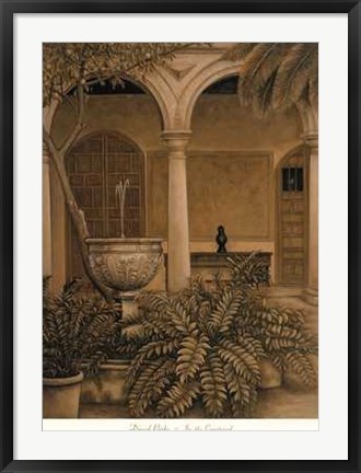 Framed In the Courtyard Print