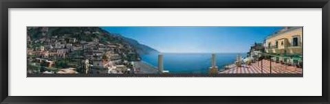 Framed Amalfi Coast Panoramic View Positano Print