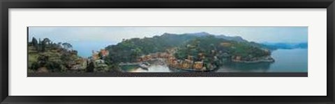 Framed Riviera Ligure Panoramic Portofino Print